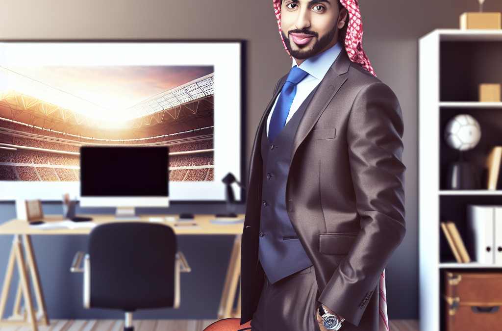 Businessman in a modern office with subtle sports decor representing motivation and leadership in Grand Junction and Fruita